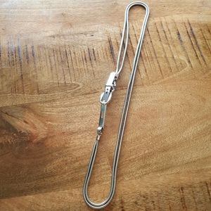 Vintage Silver Metal Waist Belt with Buckle